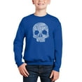 thumbnail image 1 of Flower Skull - Boy's Word Art Crewneck Sweatshirt, 1 of 3