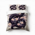 thumbnail image 1 of Flower Snake Bedding Set 3 Pcs Soft Microfiber Quilt Cover For Bedroom Decor, Comforter Cover With 2 Pillowcase, 1 of 5