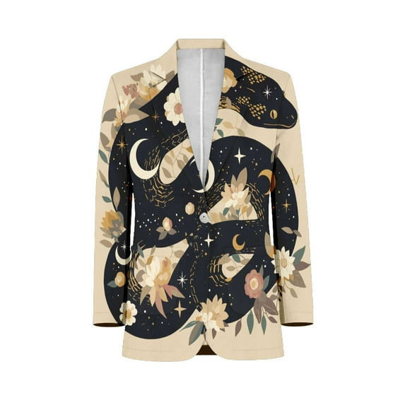 Flower Snake Men Blazers Slim Clothing Summer Jacket Man Oversize Daily Suits Tops