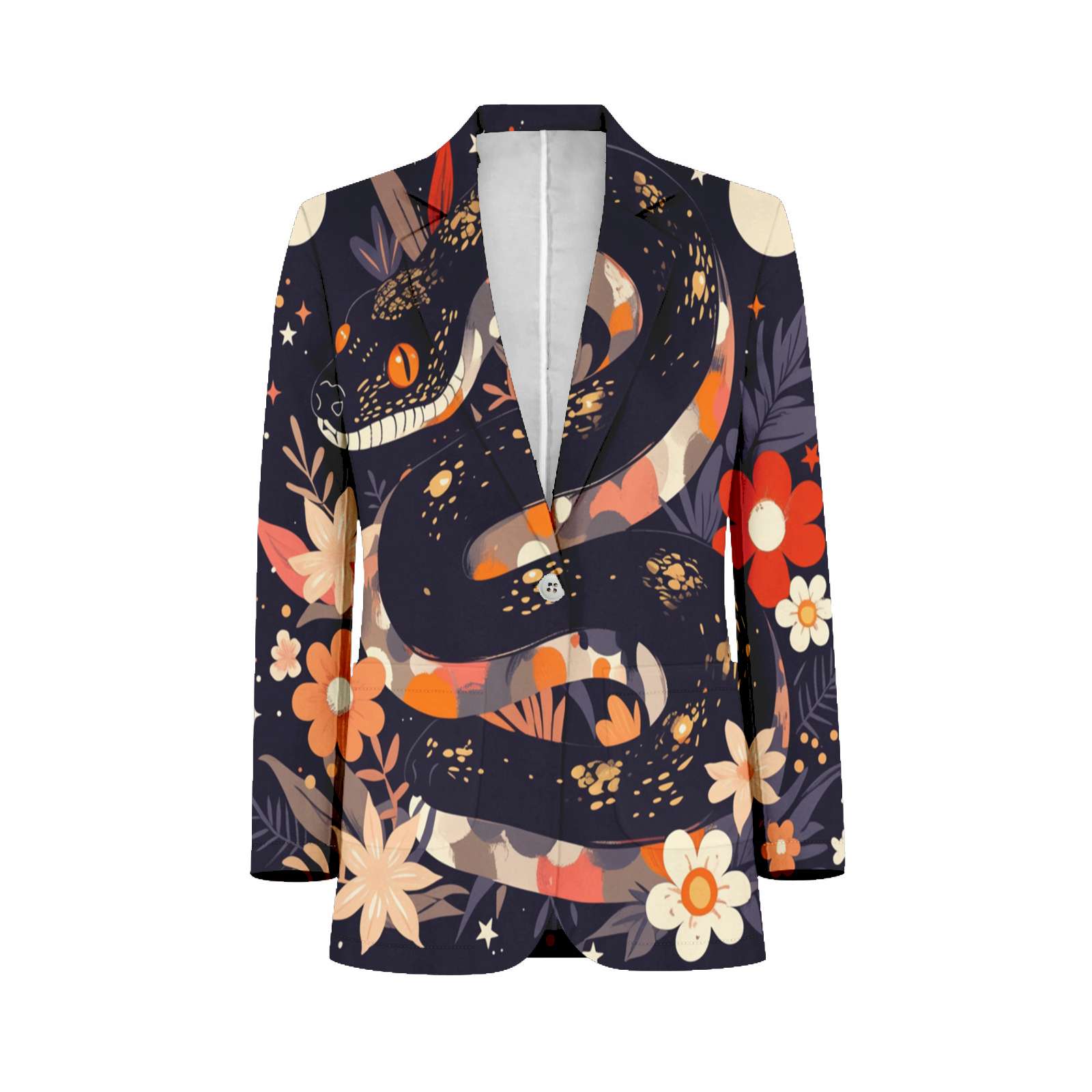 Flower Snake Mens Suits Shawl Collar Slim Fit Suit Mens Groom Jacket ...