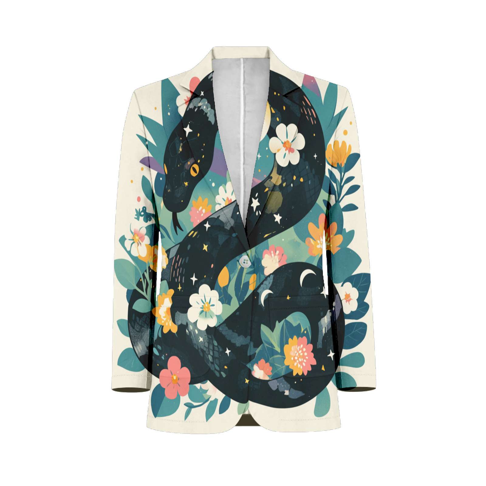 Flower Snake Mens Suits Shawl Collar Slim Fit Suit Mens Groom Jacket ...