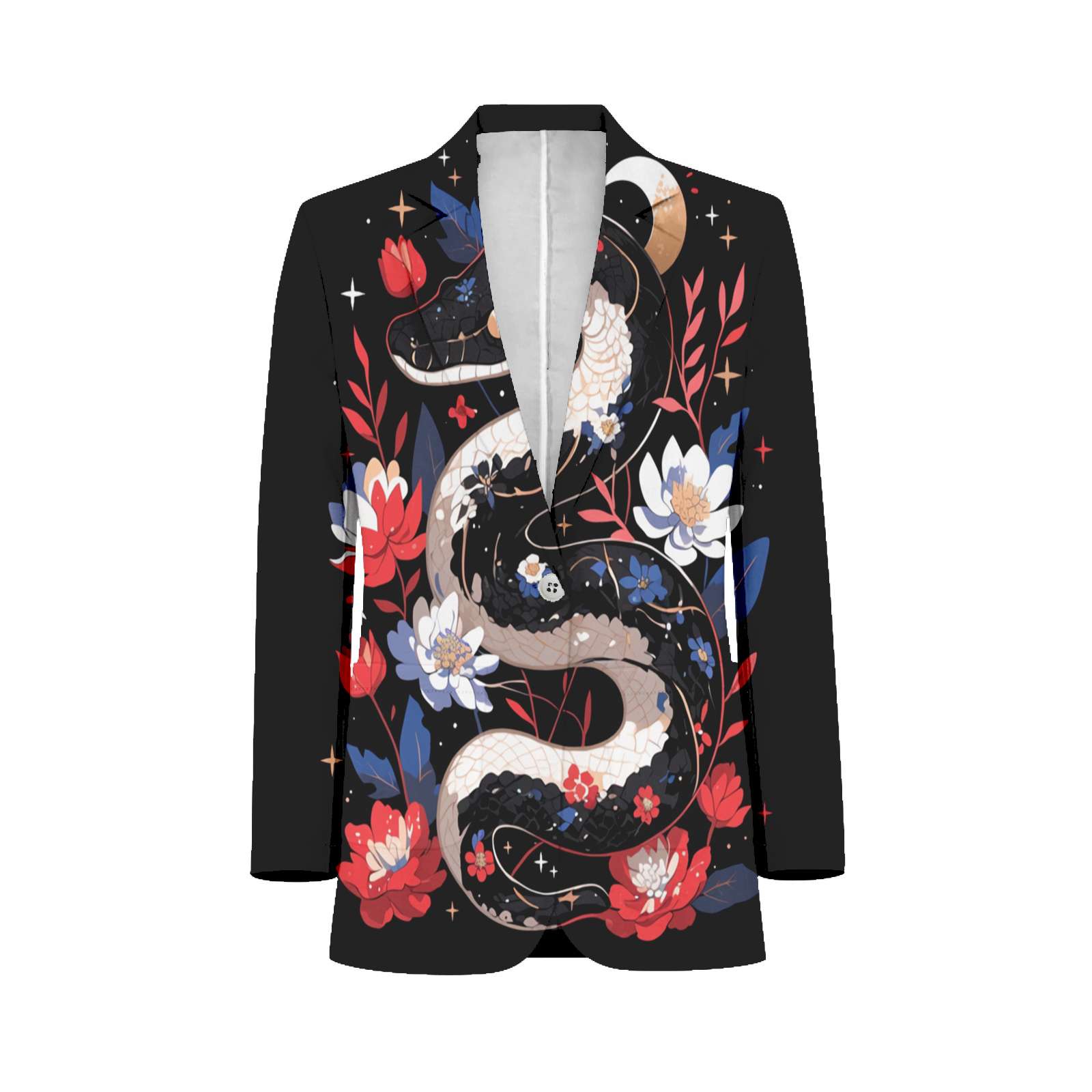 Flower Snake Mens Suits Shawl Collar Slim Fit Suit Mens Groom Jacket ...