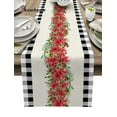 thumbnail image 1 of Flower Snowflake Pine Berry Table Runner Dinner Table ration Tablecloth Wedding r Table Cover, 1 of 4