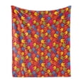 thumbnail image 1 of Flower Soft Flannel Fleece Throw Blanket, Colorful Blooming Daisies on a Warm Colored Background Rainbow Wildflower Pattern, Cozy Plush for Indoor and Outdoor Use, 70" x 90", Multicolor, by Ambesonne, 1 of 5