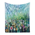 thumbnail image 1 of Flower Soft Flannel Fleece Throw Blanket, Dandelion in Air Splashes Pollination Time Mother Earth Growing Giving Life, Cozy Plush for Indoor and Outdoor Use, 60" x 80", Multicolor, by Ambesonne, 1 of 5