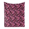 thumbnail image 1 of Flower Soft Flannel Fleece Throw Blanket, Modern Design Watercolor with Floral Leaf Seemed Ombre Style Print, Cozy Plush for Indoor and Outdoor Use, 50" x 60", Purple White, by Ambesonne, 1 of 6