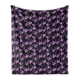 thumbnail image 1 of Flower Soft Flannel Fleece Throw Blanket, Tender Crocus Flowers in Bloom Theme Romantic Spring Bouquet of Flowers Pattern, Cozy Plush for Indoor and Outdoor Use, 60" x 80", Multicolor, by Ambesonne, 1 of 6