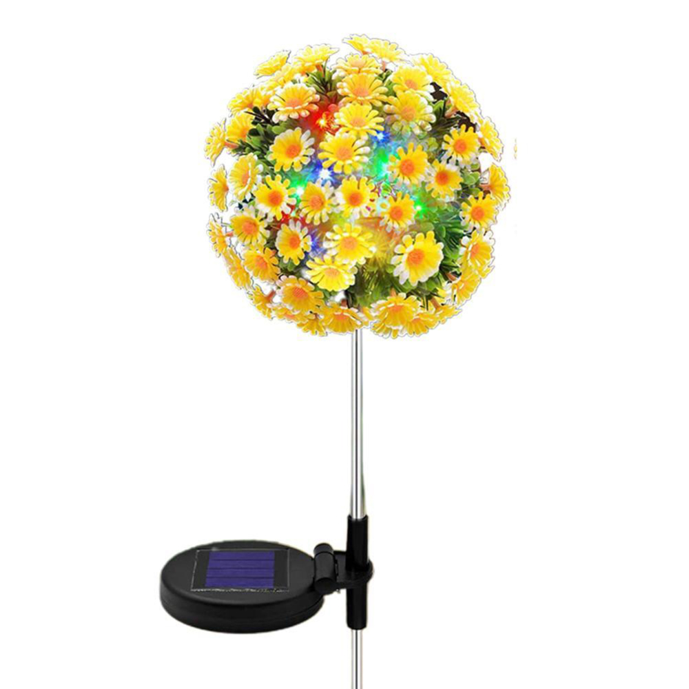 Flower Solar LED Lights Outdoor Decor Solar Peony Flowers Garden Lights