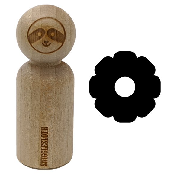 Flower Solid Rubber Stamp for Scrapbooking Crafting Stamping - Small 3/4 Inch