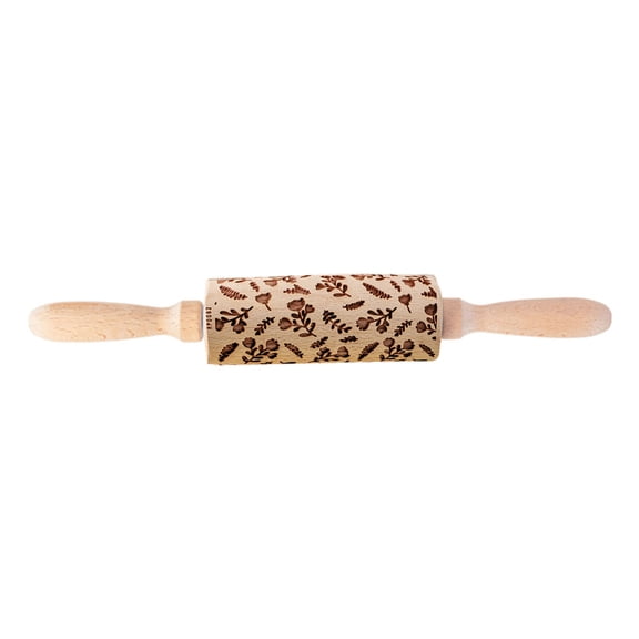 Flower Spring Embossed Rolling Pin Engraved Rolling Rolling Pin Baking Dough Roller Baking Accessories