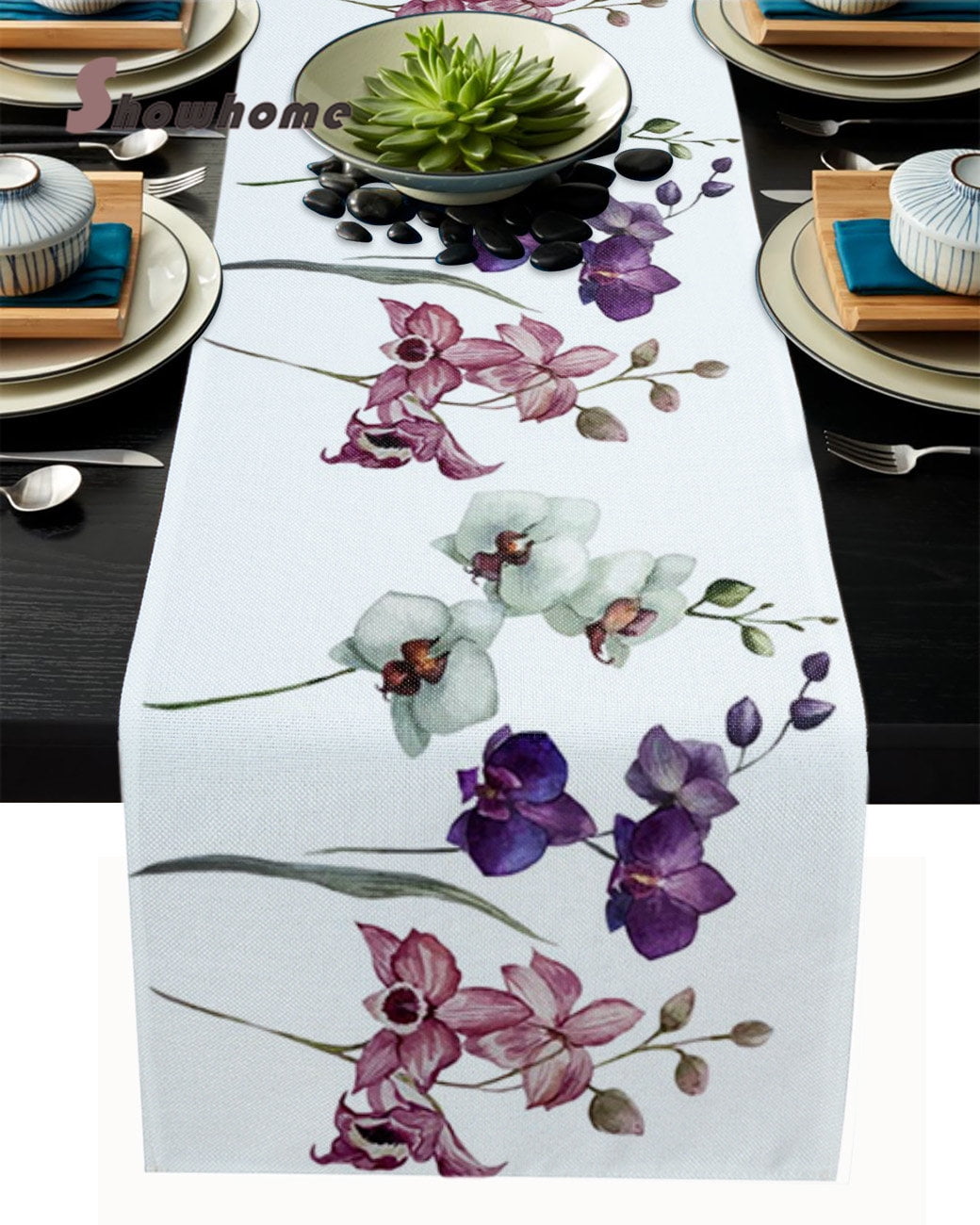 Flower Spring Pink Table Runner Wedding Table ration Home r Kitchen