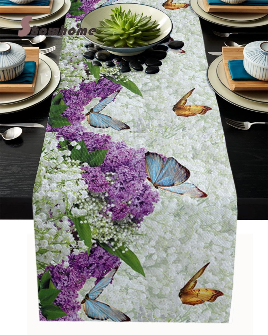 Flower Spring Pink Table Runner Wedding Table ration Home r Kitchen