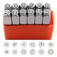 thumbnail image 1 of Flower Stamp Set Stamping Tool for Imprinting Metal, Leather, Wood, DIY Craft, 1 of 11