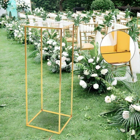 Flower Stand Gold Metal Display Pedestal Party Wedding Home Decor Pillar Stand
