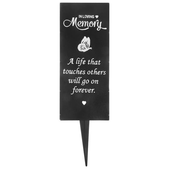 SEWOART Metal Grave Flower Vase with Simple Design, Outdoor Memorial Planter, 1 Set