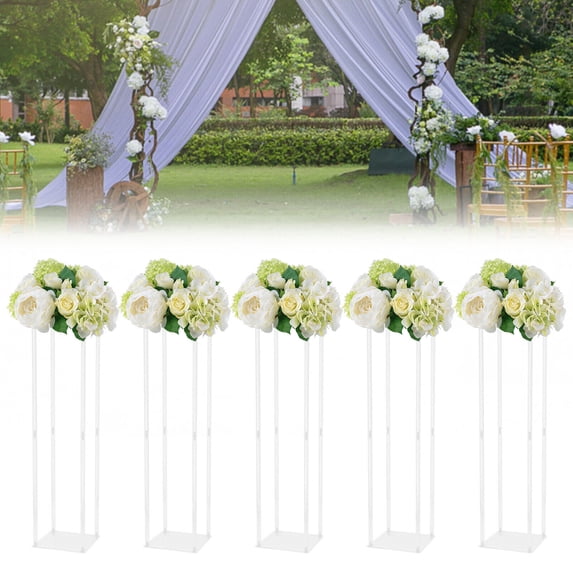 Flower Stand Pedestal Acrylic Pillar Column Party Wedding Backdrop Stand Festival Decor