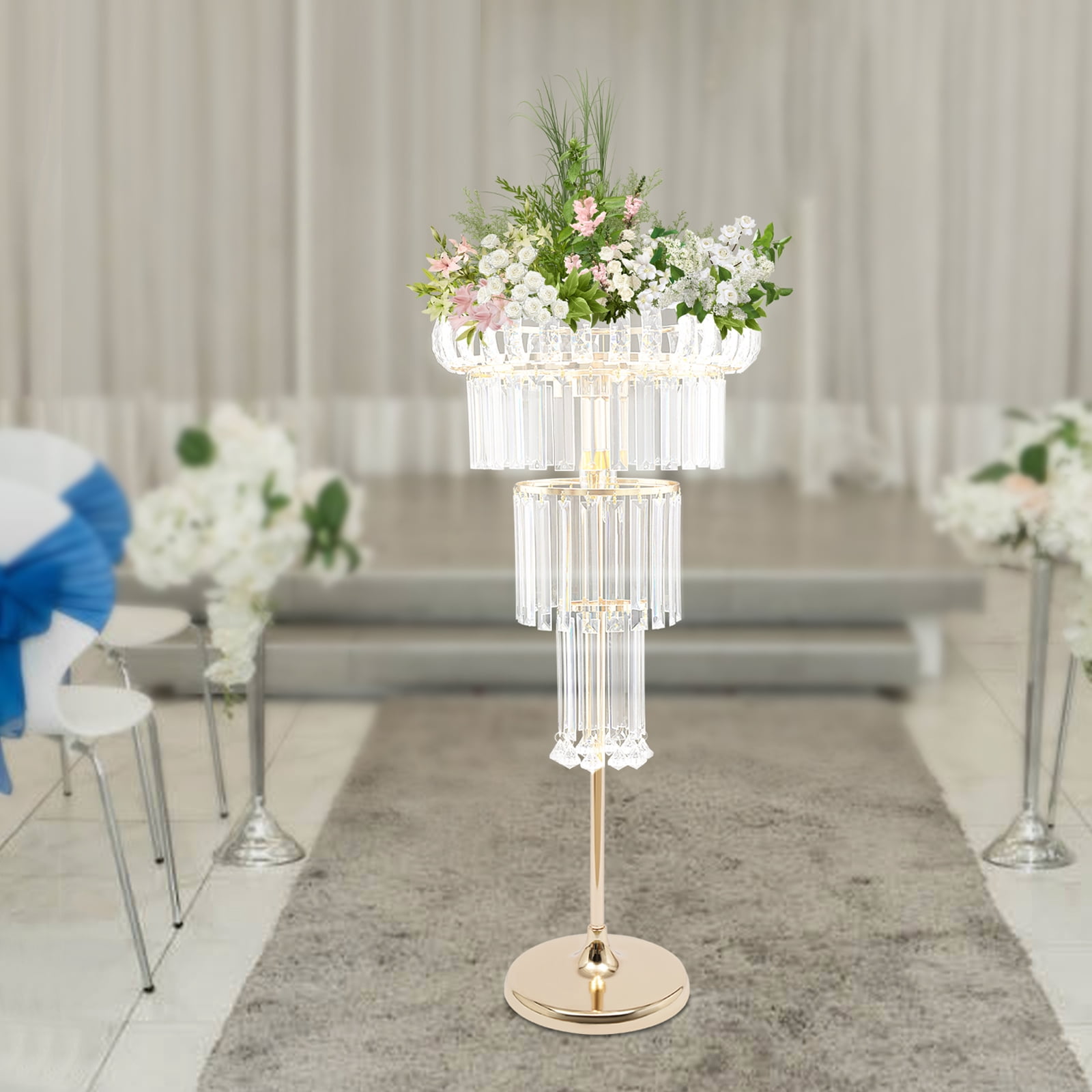 Flower Stand, Wedding Flower Stand with LED, 4 Tier Flower Stand Flower Stand, Wedding Flower Stand with LED, 4 Tier Flower Stand