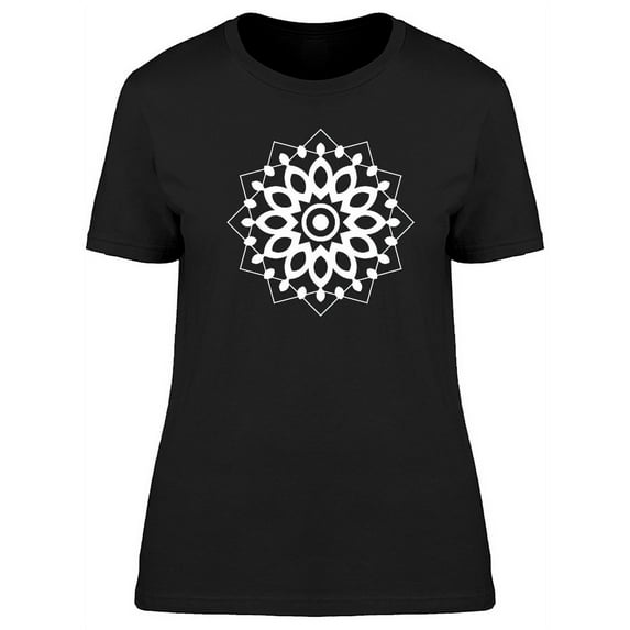 Flower Star White Mandala T-Shirt Women -Image by Shutterstock, Female x-Large