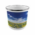 thumbnail image 1 of Flower Steel Camping Mug, Flowers Meadow and Cloudy Sky Nature Landscape Print Vivid Sun Springtime, Printed Thermal Cup for Camping and Outdoor Activities, by Ambesonne, 1 of 2