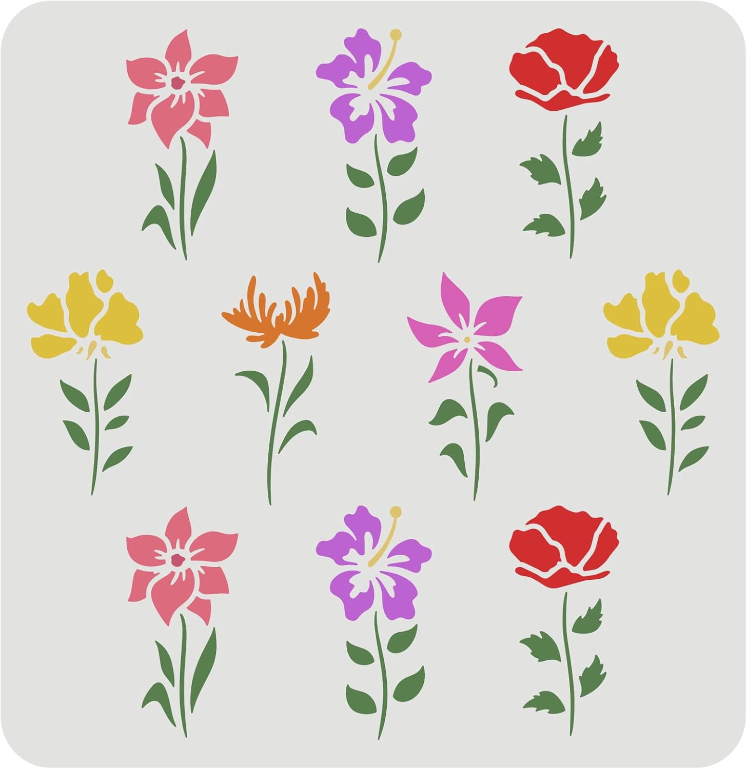 Flower Stencils For Paintingnull