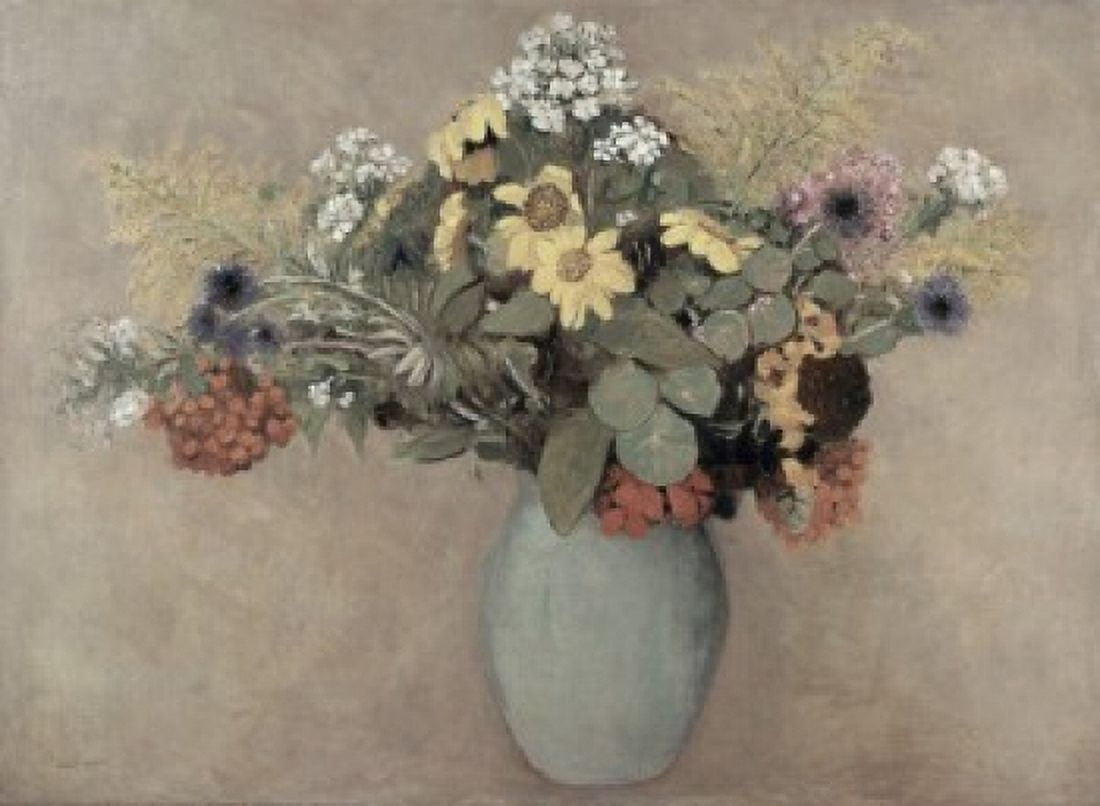 Flower Still Life #2 Odilon Redon (1840-1916French) Canvas Art - Odilon Redon (18 x 24)