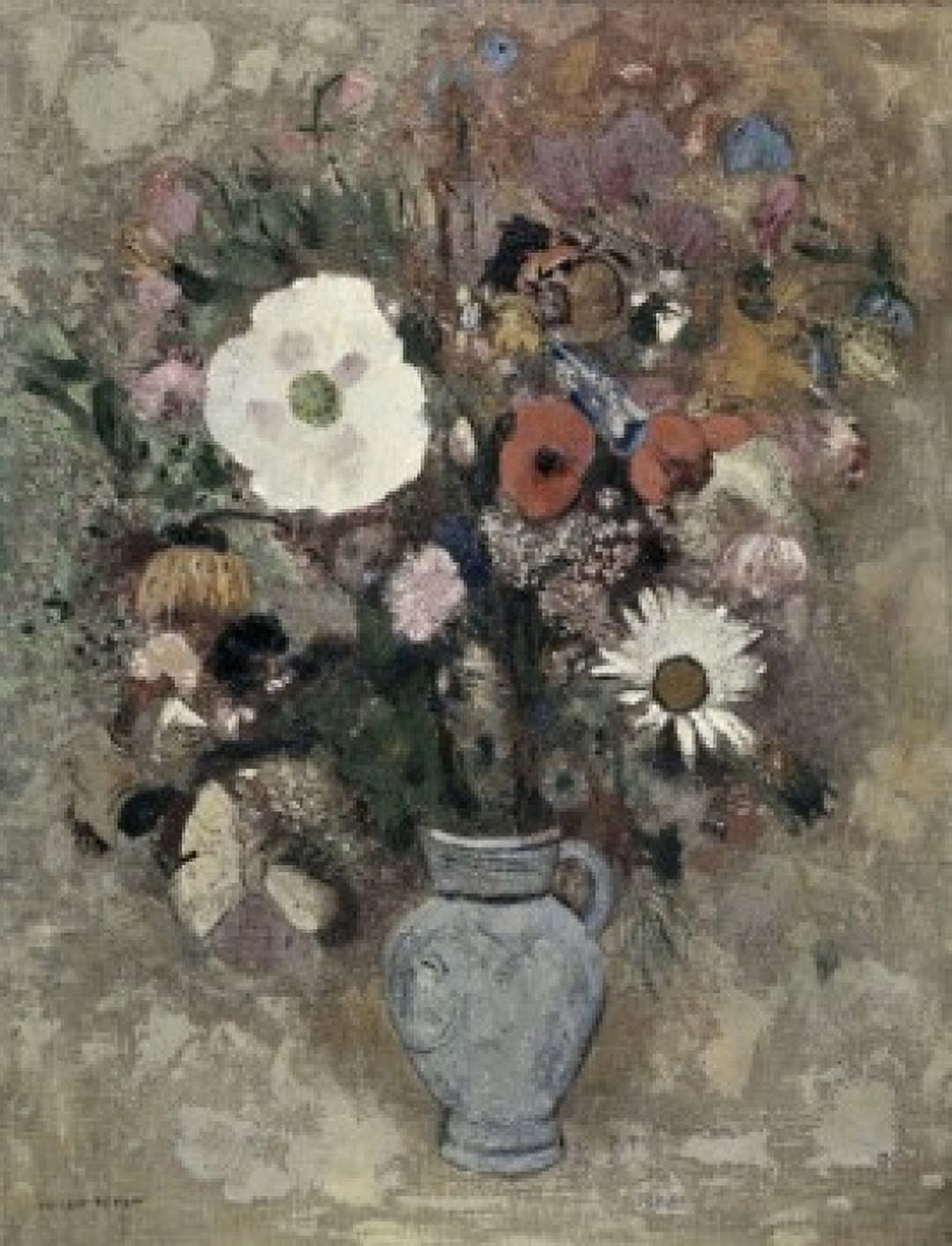 Flower Still Life Odilon Redon (1840-1916 French) Canvas Art - Odilon Redon (18 x 24)
