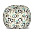 thumbnail image 1 of Flower Storage Toy Bag Chair, Floral White Background with Blue and Brown Dandelions Leaves Swirls Art Print, Stuffed Animal Organizer Washable Bag, Small Size, Multicolor, by Ambesonne, 1 of 3