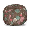 thumbnail image 1 of Flower Storage Toy Bag Chair, Romantic Vintage Floral Pattern with Abstract Design Roses and Dragonfly, Stuffed Animal Organizer Washable Bag, Large Size, Umber and Multicolor, by Ambesonne, 1 of 3