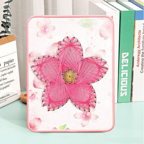 Flower String Art Kit with Stand. Simple Decorative DIY String Art Craft Kit M1-2 DHBC28024