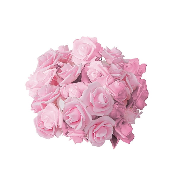 Flower String Lights Battery Operated Rose Lights For Room Bedroom Fireplace Decorations,Pink