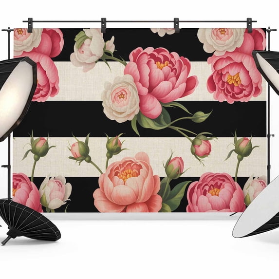 Flower Stripes Backdrop for Photoshoot,Photography Photo Studio ...
