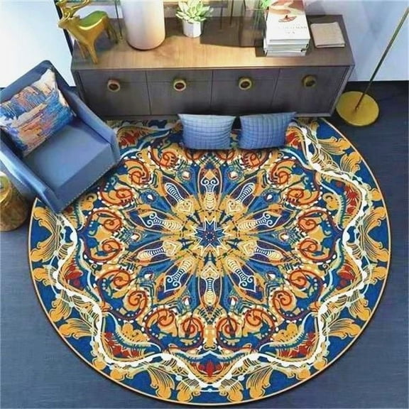 Flower Sun Flower tellation Sun Moon Round Carpet Living Room ration Floor Mats For Home Bedroom Anti-Slip