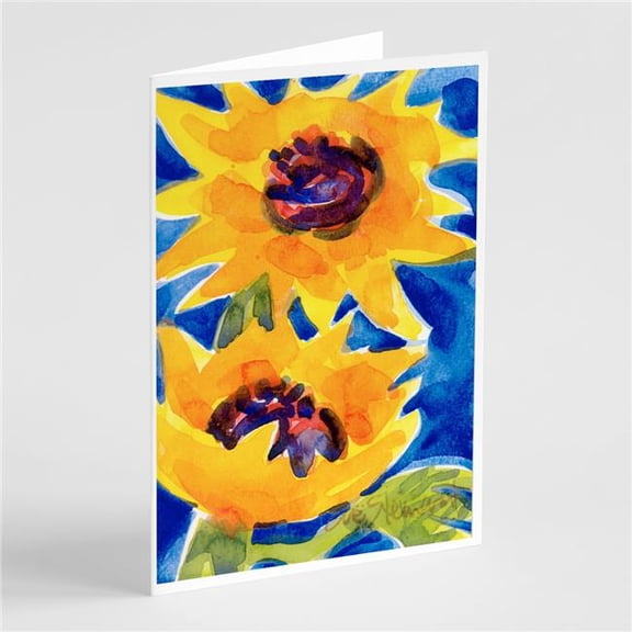 Flower Sunflower Greeting Cards & Envelopes - Pack of 8