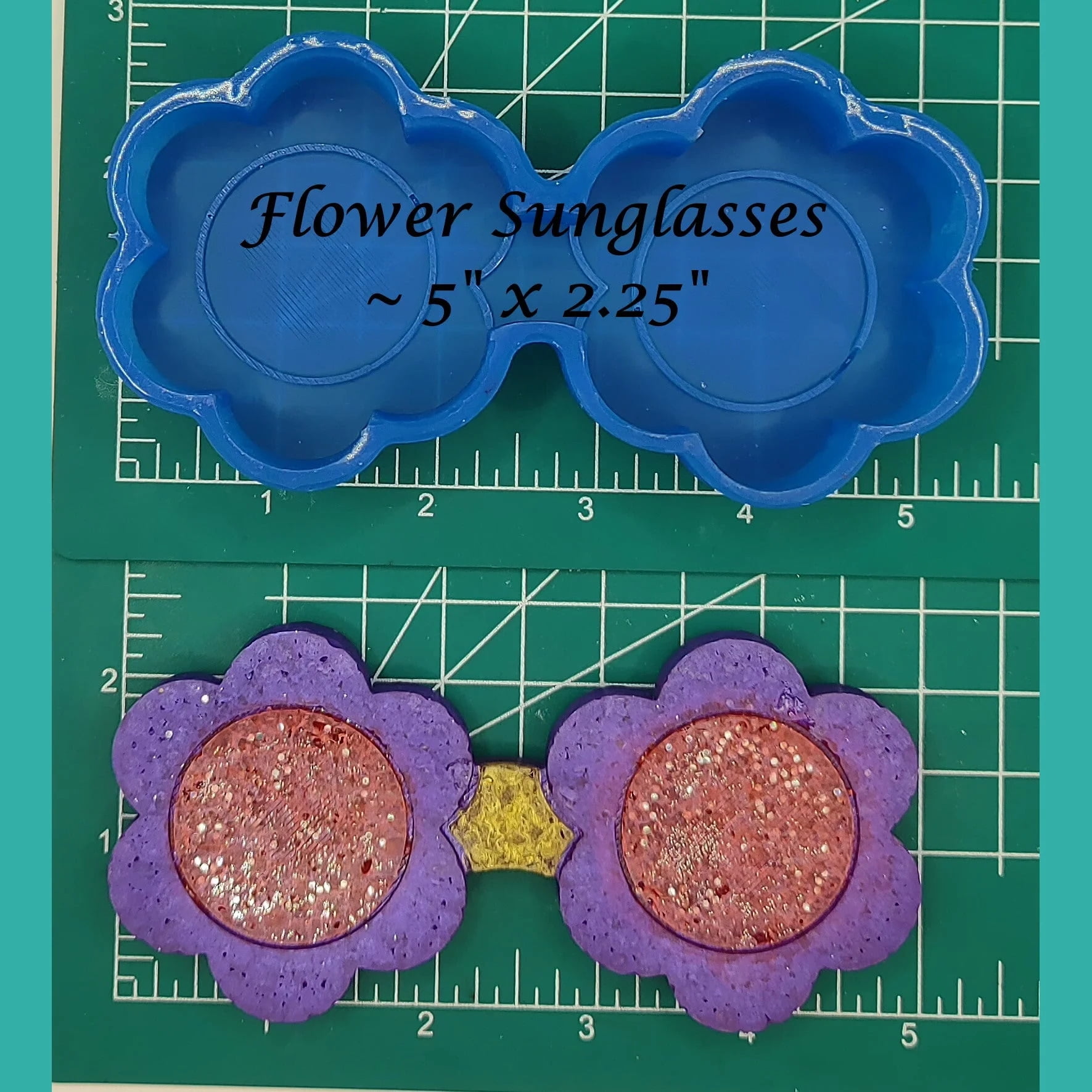 Flower Sunglasses Silicone Freshie Mold