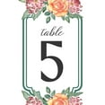 thumbnail image 1 of Flower Table Cards Number 1-50 Double Sided For Wedding Reception Event Party Baby Shower Birthday 4x6, 1 of 3