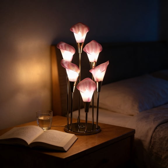 Flower Table Lamp for Bedroom, Flower Reading Light with A Cute Small Desk Lamp, Cute Desk Lamp Bedside Lamps for Nightstands Home Decor,Soft Reading Night Light for Bedroom Living Room Office