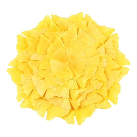 Flower Table Mat Dining Decorative Golden Color Placemat, Anti-Scalding PVC Patchwork Table Mat for Kitchen, Dining Room, and Restaurant, Heat Resistant and Easy to Clean