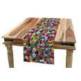 thumbnail image 1 of Flower Table Runner, Floral Vivid Pattern with Colorful Flowers Daisies Wildflowers Cheerful Natural, Dining Room Kitchen Rectangular Runner, 3 Sizes, by Ambesonne, 1 of 2