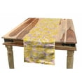 thumbnail image 1 of Flower Table Runner, Hand Drawn Romantic Yellow Roses Blooming in Spring Season Floral Arrangement, Dining Room Kitchen Rectangular Runner, 3 Sizes, by Ambesonne, 1 of 2