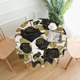 thumbnail image 1 of Flower Tablecloth, Floral Rose Tablecloth Dining-Table Cover, 60 inch Round for Home Party Picnic, 1 of 6