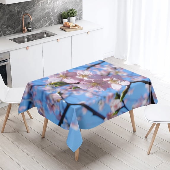 Flower Tablecloth Rose Cherry Blossom Wedding Decoration Restaurant Table Antifouling Home
