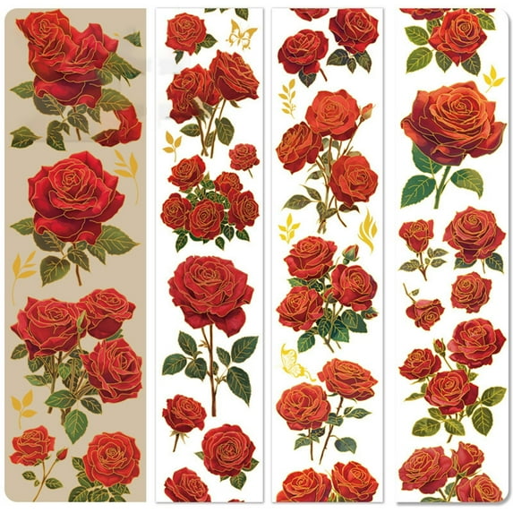 Flower Tape Aesthetic Masking Tape Decorative Tape Artists Tape Journal Tape Green Plant Tape Scrapbooking Supplies