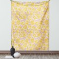thumbnail image 1 of Flower Tapestry, Hand Drawn Romantic Yellow Roses Blooming in Spring Season Floral Arrangement, Wall Hanging for Bedroom Living Room Dorm Decor, 60W X 80L Inches, Yellow Blush, by Ambesonne, 1 of 5