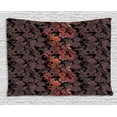 thumbnail image 1 of Flower Tapestry, Japanese Art Style Vivid Floral Pattern Elegance Oriental Boho Retro Image Print, Wall Hanging for Bedroom Living Room Dorm Decor, 60W X 40L Inches, Maroon Red, by Ambesonne, 1 of 2