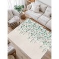 thumbnail image 1 of Flower Teal Area Rug for Bedroom 2.7x5 Ft Grey Cherry Blossoms Cotton Linen Background Super Soft fuzzy Throw Rug Non-Slip Fluffy Plush Indoor Floor Carpet for Living Room Nursery Home Decor, 1 of 8