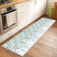 thumbnail image 1 of Flower Teal Washable Area Rug 2x6 Grey Cherry Blossoms White Background Low-Profile Area Rugs with Non Slip Backing Indoor Floor Carpet for Entrance Living Room Bedroom Home Office, 1 of 9