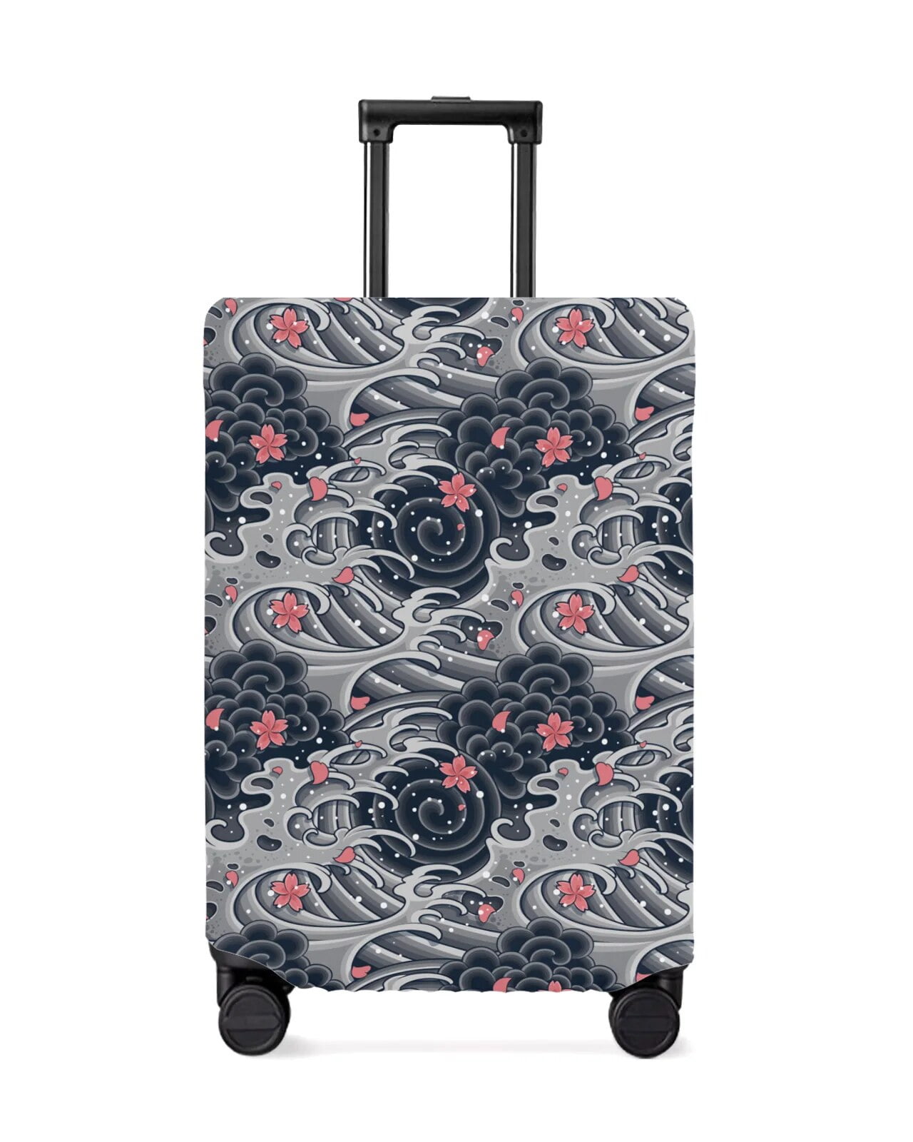 Flower Texture Abstract Retro Travel Luggage Cover Elastic Baggage ...