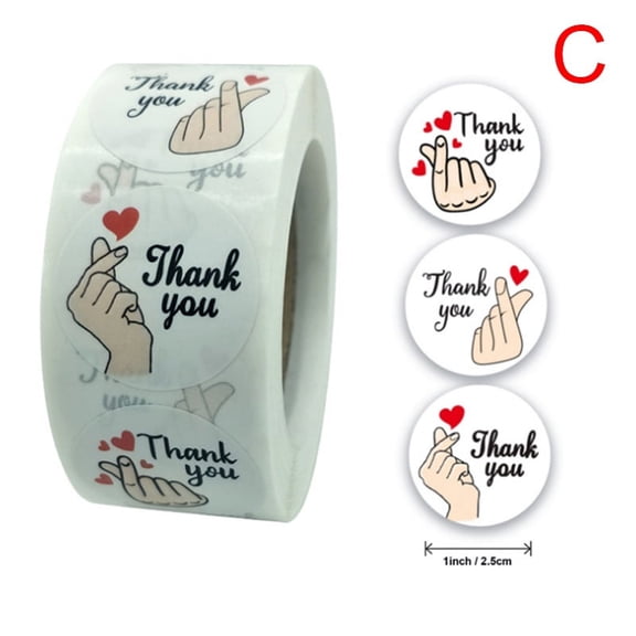 Flower Thank You Stickers Labels Gift Packaging Stickers Birthday Party Wedding