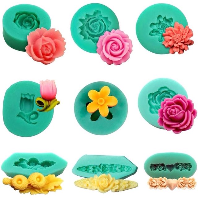 Flower Theme Silicone Mold Fondant Cake Decorating Mold Chocolate Candy