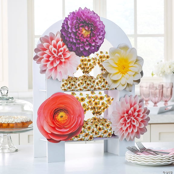 Flower-Themed Party Favor & Handout Shelf Kit - 25 Pieces